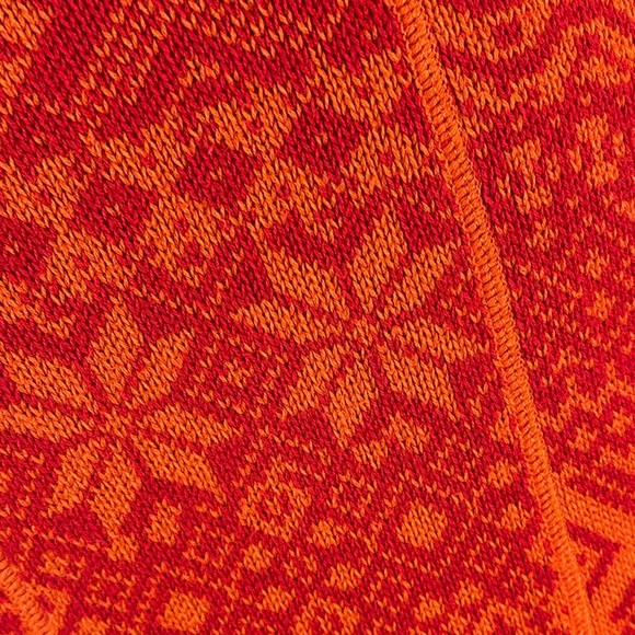 Woolrich Vintage Cozy Old Red Patterned Women's Funnel Neck Sweater - Picture 10 of 13